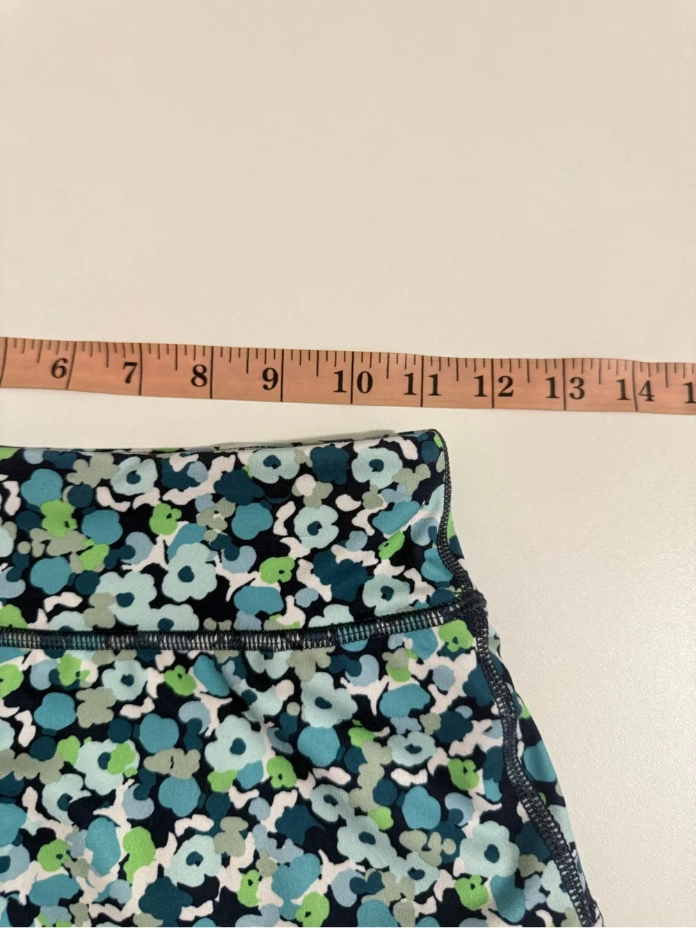 Athleta Girl Swing Skort Blue Green Floral design Sz. L 8-10
